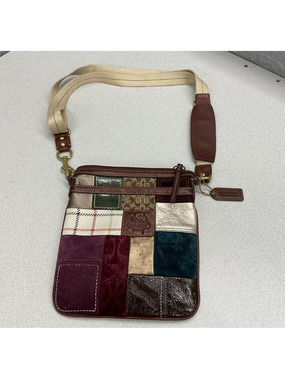 Coach patchwork leather shoulder bag